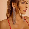 Earrings*Mew Mews Fashion Nola Multi Diamante Tassel Earrings