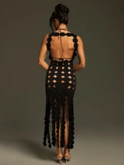 Dresses|Maxi Dresses*Mew Mews Fashion Nyx Circle Cutout Fringe Maxi Dress