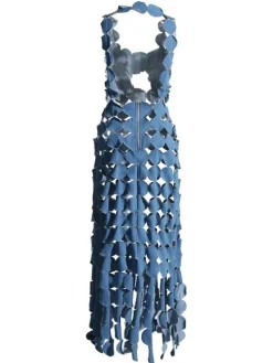 Dresses|Maxi Dresses*Mew Mews Fashion Nyx Circle Cutout Fringe Denim Maxi Dress