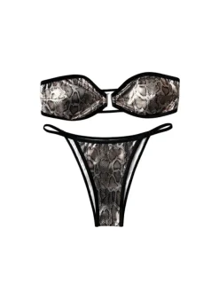 Bikini Sets|Swimwear*Mew Mews Fashion Oscar Snake Printed Bikini Two Piece Set