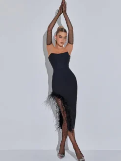 Gloves*Mew Mews Fashion Pauline Diamond Fishnet Gloves In Black