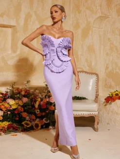 Dresses|Maxi Dresses*Bandage Petulah Strapless Ruched Maxi Dress