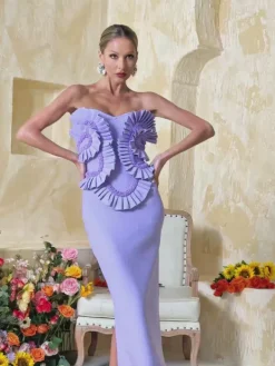 Dresses|Maxi Dresses*Bandage Petulah Strapless Ruched Maxi Dress