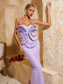Dresses|Maxi Dresses*Bandage Petulah Strapless Ruched Maxi Dress