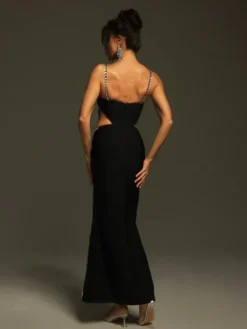 Dresses|Maxi Dresses*Bandage Pinedo Rhinestone Cutout Maxi Dress