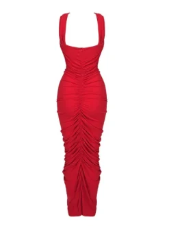 Dresses|Maxi Dresses*Mew Mews Fashion Pomeline Rose Bodycon Maxi Dress In Red