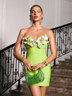 Dresses|Mini Dresses*Bandage Rajiv Strapless Flower Mini Dress
