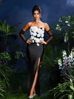 Dresses|Maxi Dresses*Bandage Ramla Strapless Flower Maxi Dress With Gloves
