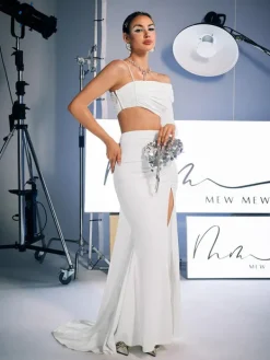 Sets & Co-ords*Mew Mews Fashion Raylan Ruched Split Skirt Set