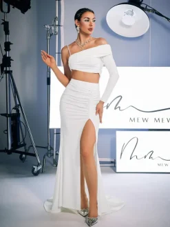 Sets & Co-ords*Mew Mews Fashion Raylan Ruched Split Skirt Set