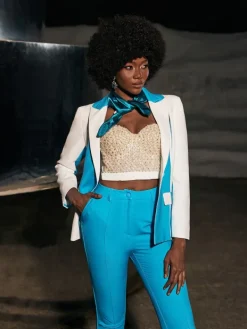 Sets & Co-ords*Mew Mews Fashion Rita Long Sleeve Blazer Set In Blue