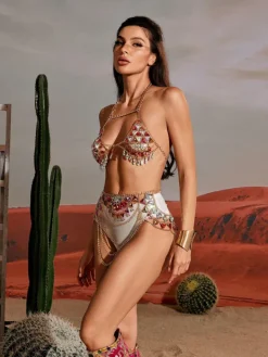 Sets & Co-ords*Mew Mews Fashion Roque Rhinestone Body Chain Set