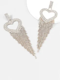 Earrings*Mew Mews Fashion Rory Heart Tassel Earrings