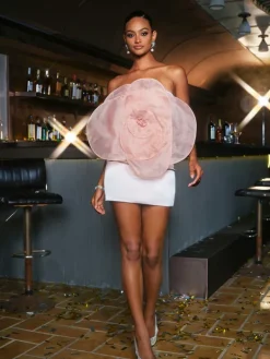 Dresses|Mini Dresses*Mew Mews Fashion Rossetti Strapless Flower Mini Dress