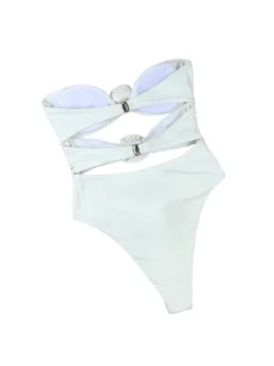 One Piece|Swimwear*Mew Mews Fashion Rox Strapless Flower One Piece Swimsuit