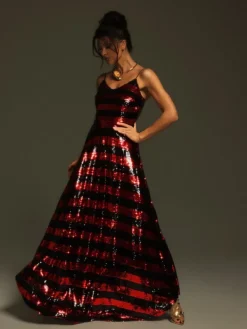 Dresses|Maxi Dresses*Mew Mews Fashion Rupali Spaghetti Stripe Sequin Maxi Dress
