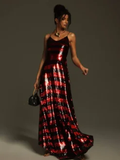 Dresses|Maxi Dresses*Mew Mews Fashion Rupali Spaghetti Stripe Sequin Maxi Dress