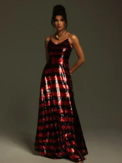 Dresses|Maxi Dresses*Mew Mews Fashion Rupali Spaghetti Stripe Sequin Maxi Dress