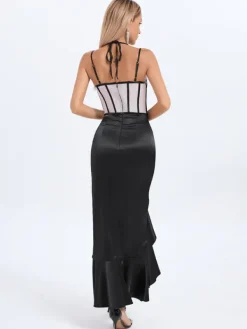 Dresses|Midi Dresses*Mew Mews Fashion Rylea Spaghetti Flower Split Dress