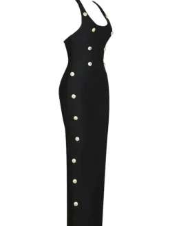 Dresses*Bandage Sadie Button Embellished Dress
