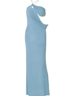Dresses|Maxi Dresses*Mew Mews Fashion Saelvyn Halterneck Cutout Lace Up Maxi Dress