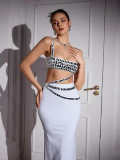 Sets & Co-ords*Mew Mews Fashion Siouxsie Rhinestone Skirt Set