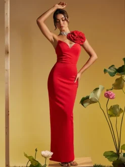 Dresses|Maxi Dresses*Mew Mews Fashion Sonny One Shoulder Flower Maxi Dress