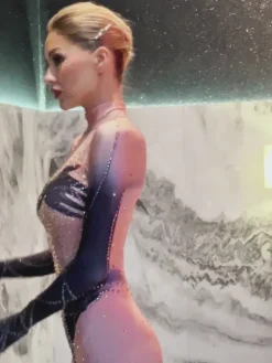 Jumpsuits & Romper|Embellishment*Nuo Fansi Soren Long Sleeve Hands Printed Gloves Jumpsuit