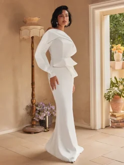 Dresses|Maxi Dresses*Mew Mews Fashion Sylwia One Shoulder Satin Maxi Dress