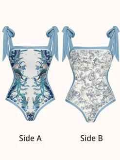 Bikini Sets|Swimwear*Mew Mews Fashion Tabitha Floral Printed Swimwear Two Piece Set