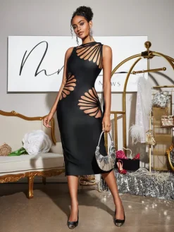 Dresses|Midi Dresses*Bandage Tafari Cutout Midi Dress