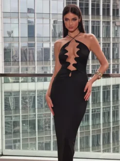 Dresses|Maxi Dresses*Mew Mews Fashion Taran V Neck Cutout Maxi Dress