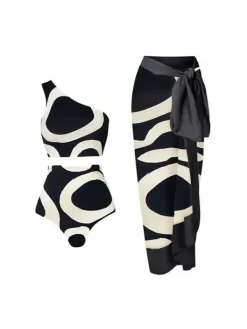 Bikini Sets|Swimwear*Mew Mews Fashion Teresa Printed Bikini Three Piece Set
