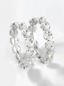 Earrings*Mew Mews Fashion Terra Diamante Hoop Earrings