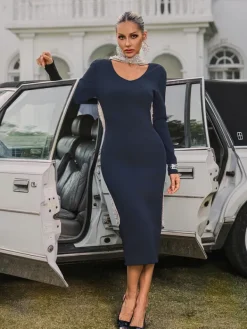 Dresses|Midi Dresses*Bandage Thalyss Backless Pearl Midi Dress