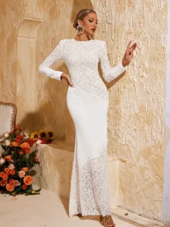 Dresses|Maxi Dresses*Mew Mews Fashion Thayer Long Sleeve Sequin Maxi Dress