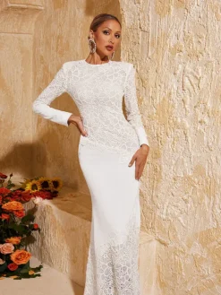 Dresses|Maxi Dresses*Mew Mews Fashion Thayer Long Sleeve Sequin Maxi Dress