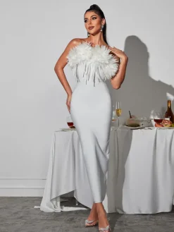Dresses|Midi Dresses*Bandage Étienne Flower Fringe Midi Dress