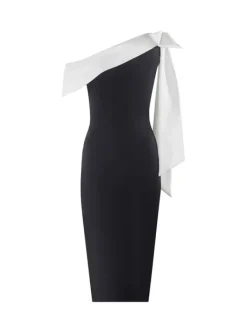 Dresses|Midi Dresses*Bandage Tracy One Shoulder Bow Dress