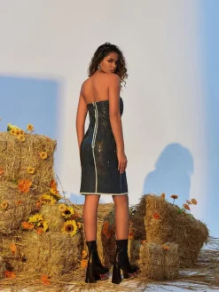 Dresses|Mini Dresses*Mew Mews Fashion Vilma Strapless Sequin Mini Dress