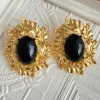 Earrings*Mew Mews Fashion Visen Leaf Embellished Earrings