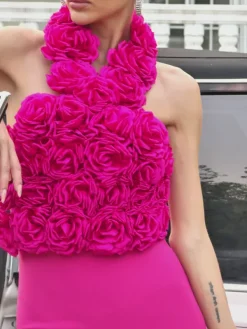 Dresses|Midi Dresses*Bandage Wryssa Halterneck Flower Midi Dress