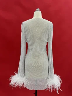 Dresses|Mini Dresses*Mew Mews Fashion O/S Xanthe Rhinestone Mesh Mini Dress In White