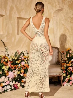 Dresses|Maxi Dresses*Mew Mews Fashion Xanvyre V Neck Cutout Knitted Maxi Dress