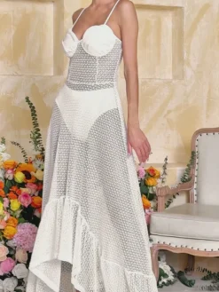 Dresses|Maxi Dresses*Mew Mews Fashion Xyvalis Spaghetti Cutout Lace Maxi Dress