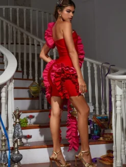Dresses|Mini Dresses*Bandage Yemi One Shoulder Ruched Dress