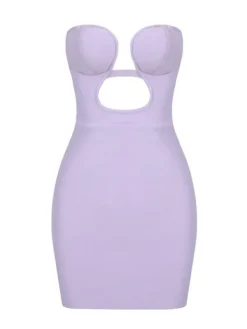 Dresses|Mini Dresses*Bandage Zander Strapless Cutout Dress In Lilac