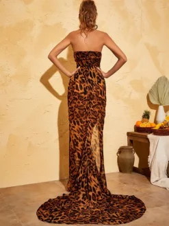 Dresses|Maxi Dresses*Mew Mews Fashion Zelda Leopard Maxi Dress